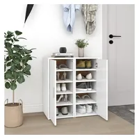 VidaXL Schuhschränke 2 Stk. Weiß 32x35x70 cm Holzwerkstoff