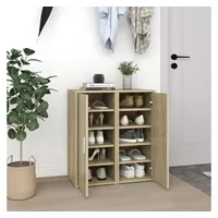 VidaXL Schuhschränke 2 Stk. Sonoma-Eiche 32x35x70 cm Holzwerkstoff