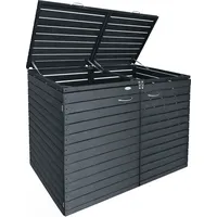 Endorphin Stabile Comfort Mülltonnengarage / Mülltonnenbox mit Gasdruckfeder 2er