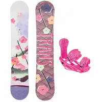 TRANS Damen Snowboard Set Premium Wood 148 cm Lila
