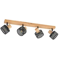 LINDBY Evinora, 77 cm, schwarz, 4-flg., Holz