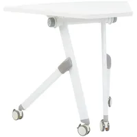 Beliani Schreibtisch Weiß MDF-Tischplatte u. Metallgestell 90x64 cm Modulsystem