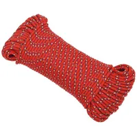 VidaXL Bootsseil Rot 3 mm 50 m Polypropylen