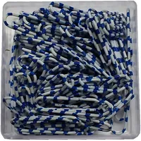 Alco Briefklammer ZEBRA Metall 28mm weiß-blau 100 Stück