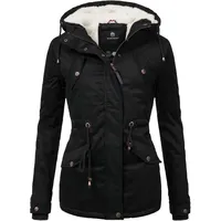 Marikoo Damen, warme Winterjacke mit kuscheliger Verstellbarer Kapuze Manolya