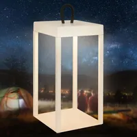 Brilo LED Laterne Luca Touch Dimmbar IP44 Spritzwassergeschützt Beige