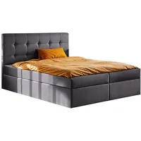 Kaiser Möbel Boxbett, Dunkelgrau H3, 180x200 cm Schlafzimmer, Betten,