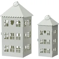 Decoris Laterne Eisen 23 & 30cm Set2