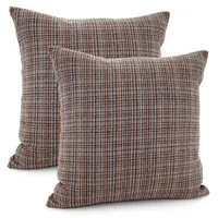 Heimtexland ® 2er Set Dekokissen mit Woll-Charakter Tartan kariert
