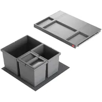 HAILO Mülleimer Küche Einbau 60cm Schublade Höhe 27cm Frontauszug
