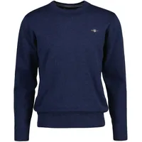 GANT Herren »CLASSIC COTTON C-Neck Pullover, Dark Jeansblue Melange,