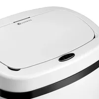 Juskys Rechteckiger Mülleimer mit Sensor - Weiß