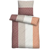Biberna Biber-Bettwäsche ORIENTA, Burgund - Orange - Grau -