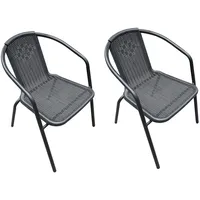 LC Garden »Garvista« 2er Set Stapelstuhl 56x62x72cm schwarz Gartenstuhl