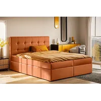 Kaiser möbel Boxspringbett mit matratze und bettkasten, Schlafbett LUDANO
