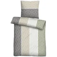 Biberna Biber-Bettwäsche ORIENTA, Beige - Grün - Grau -