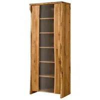 Massivmoebel24 Vitrine Wildeiche 81x45x204 natur geölt pure oak 107