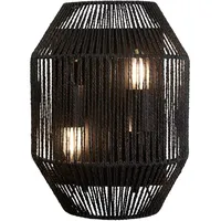 Searchlight Wandleuchte Wandlampe Seil Stahl Schwarz 2-Flammig Wohnzimmerleuchte Flurleuchte