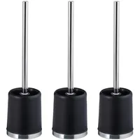 Relaxdays Klobürste mit Halter, 3er Set, Abnehmbarer Bürstenkopf, Ø