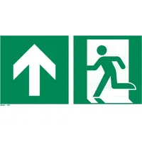 LimarLite Rettungszeichen Notausgang geradeaus, durch die Tür oder aufwärts,