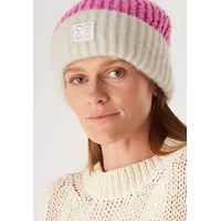 Codello Mütze aus Bouclé- und Rippstrick pink Damen