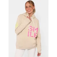 Zwilling Zwillingsherz Hoodie »"Alissa"«, mit SMILE Print, beige