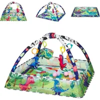 KIKKABOO Spielbogen, Krabbeldecke 2 in 1, Greiflinge, 18 Spielbälle,