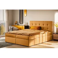 Kaiser möbel Boxspringbett mit matratze und bettkasten, Schlafbett LUDANO