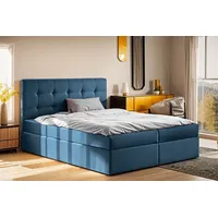 Kaiser Möbel Boxbett, Blau H3, 140x200 cm Schlafzimmer, Betten,