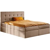 Kaiser Möbel Boxbett, Beige H3, 200x200 cm Schlafzimmer, Betten,