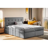 Kaiser Möbel Boxbett, Grau H3, 200x200 cm Schlafzimmer, Betten,