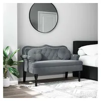 VidaXL Sitzbank mit Kissen Dunkelgrau 120,5 x 65 x