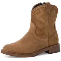 TAMARIS Damen Stiefelette Leder bequem; CAMEL, EU 37