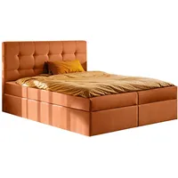 Kaiser Möbel Boxbett, Orange H3, 160x200 cm Schlafzimmer, Betten,