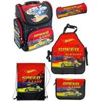 HOT WHEELS Schulranzen-Set 5tlg. Set: Schulrucksack-Set in Schwarz |