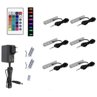 QLS LED RGB Set Glaskantenbeleuchtung Clip 12V mit Fernbedienung