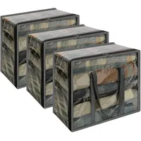 Luxuskollektion Vieshful 3 Pack Aufbewahrungstasche Kleidung Verstärkter Griff Faltbar