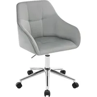 Woltu Bürohocker Homeoffice Stuhl, höhenverstellbar, mit Armlehnen Samtsitz :