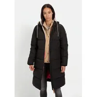 CAMEL ACTIVE Damen Langer Puffermantel mit Kapuze Schwarz, womenswear-48