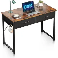 Luxuskollektion ODK Schreibtisch 100x40x78.7cm mit 2 Schubladen und Kopfhörer