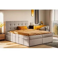 Kaiser möbel Boxspringbett mit matratze und bettkasten, Schlafbett LUDANO