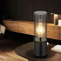 GLOBO Tischleuchte Schreibtischlampe Beistelllampe Schlafzimmerleuchte Touch schwarz