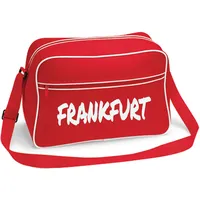 Multifanshop Retrotasche - Frankfurt - Textmarker - Druck weiß