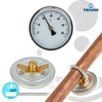 Tecuro Bi-Metall - 63 mm Anlegethermometer 0 - 60°C