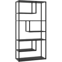 Tectake tectake® Standregal Venda mit 6 Fächern, Industrial-Look, 85x35x188cm