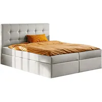 Kaiser Möbel Boxbett, Hellgrau H3, 200x200 cm Schlafzimmer, Betten,