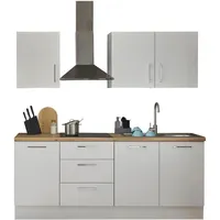 BASIC by Balculina Küchenzeile Turin 210 cm weiß