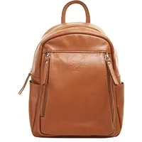 Samantha look Cityrucksack, echt Leder, Made in Italy braun