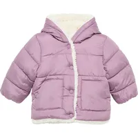 S.Oliver Steppjacke mit Teddyplüsch-Futter - lila - 86