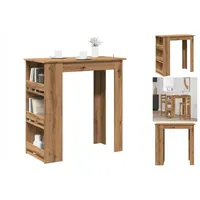 VidaXL Bartisch mit Regal Artisan-Eiche 102x50x103,5 cm